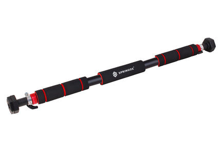 Pull Up Bar - Optrekstang - Staal - Zilver - Rood - Zwart -  80-130 CM - 300KG