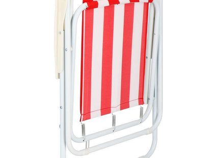 Campingstoel | Inklapbaar | Rood/Wit