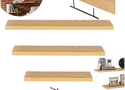 Wandplank - Boekenplank - Ophangbaar - 3 Delig - Metaal - 3 Kg