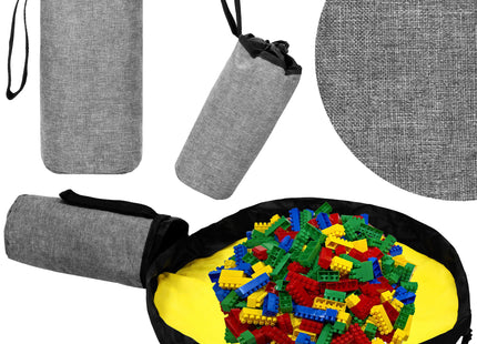 Opbergmand -  Opberghoes - Opbergtas  - Organizer - Mat - Handvat - Grijs