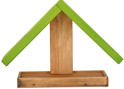 Vogelvoederhuisje - Vogelvoederplek - Vogelvoeding - Staand - Bruin - Groen - 12,5 x 31 x 21,5 cm