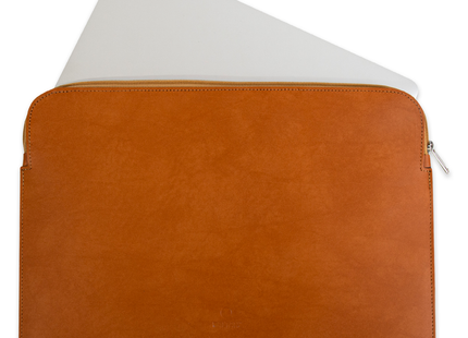 Baltan Leren Laptophoes - Met Rits - Tot 14 inch - Bruin