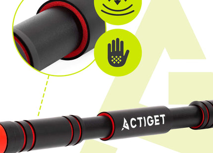 Pull Up Bar - Optrekstang - Staal - Zwart - 72-105 CM - 180KG