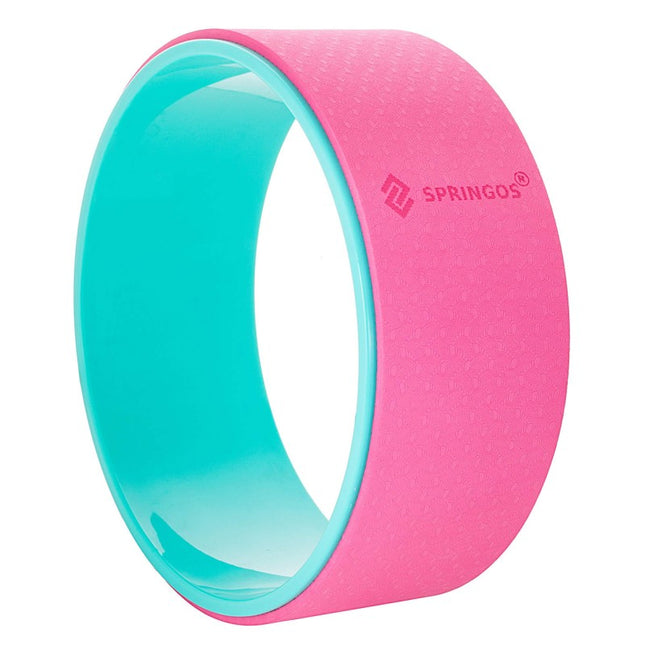 Yoga Wiel | Sport Wiel | Yoga Accessoires | 33 cm | Roze/Mint