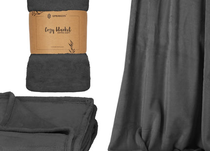 Fleece Deken | 200 x 220 cm | Grafiet