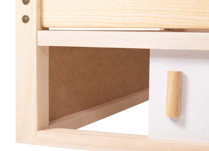 Kinderbed  - Veiligheid - Kasten - Hout - Lichtbruin - 160 x 80cm