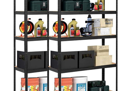 Opbergrek - Stellingkast - 875 KG -  Metaal - Zwart - 180 x 90 x 40 cm