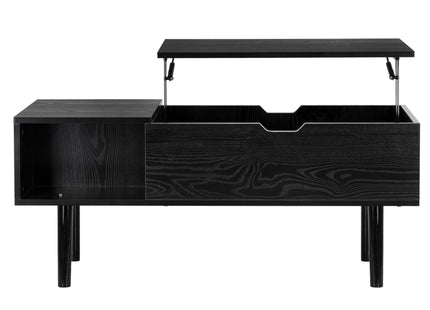 Salontafel | Salontafel Rechthoek | Bijzettafel | 1 Stuk | Opklapbaar | 50 X 100 X 44,2 CM | Zwart