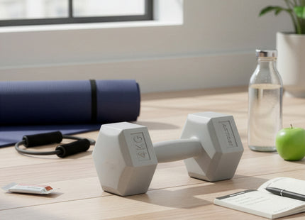 Dumbbell Set - 4 KG - Lichtgrijs - Oefengewichten