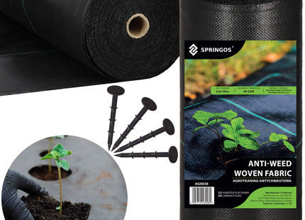 Worteldoek - Anti -Onkruid - Beschermfolie - 90g - 0,8X100M - Zwart