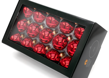 Kerstballen Glas | 30 Stuks | Glas | Glans | Rood