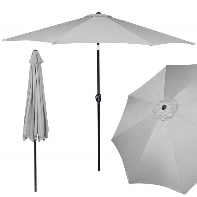 Parasol | Parasols | Kantelbaar | Met Ventilatie | Grijs | 300 cm