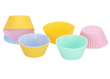 Cupcake Vormpjes | Siliconen Bakvormen | 12 Stuks | Multicolor