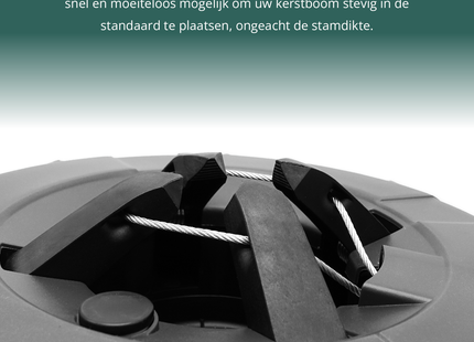 Kerstboomstandaard - Uniek Design - Extra Stevig - 5 Jaar Garantie - Zwart - Tot 200 CM - Ø 32 CM