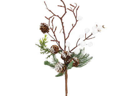 Kunstkersttak - Decoratie - Middenstuk- 33 cm