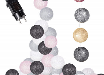 Fairy Lights | 4 m | 20 LED | Roze/Grafiet/Wit/Grijs