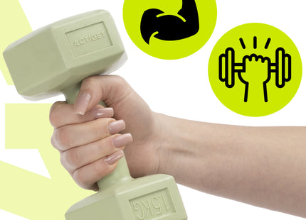 Dumbbell Set - 1,5 KG - Groen - Oefengewichten