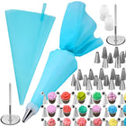 Taart Decoratie Set | 38-Delig | Opbergdoos | Blauw