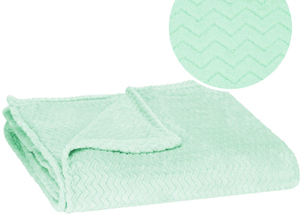 Plaid | Sprei | Bankdeken | Deken | 130 x 180 cm | Pluche | Lichtgroen