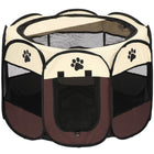 Puppyren | Hondenren | Opvouwbare dierenren | 81 cm | Bruin/Zwart/Beige