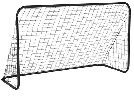 Voetbaldoel | Staal | Voetbal | Trainen | Draagbaar | Set van 2 | Bevestigingsharingen | 188 x 122 x 61 | Zwart