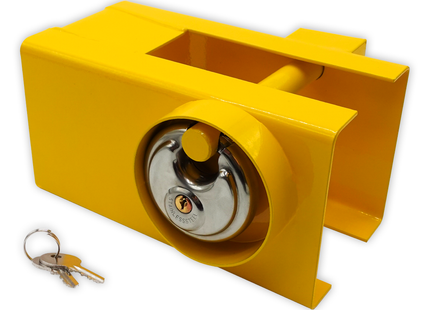 Disselslot - Inclusief Discuslot - Aanhanger / Caravan - Universeel - Geel