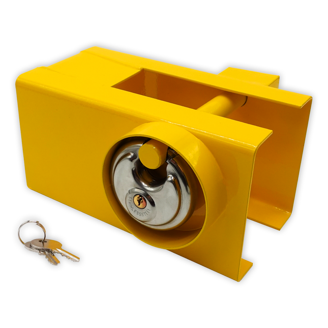 Disselslot - Inclusief Discuslot - Aanhanger / Caravan - Universeel - Geel