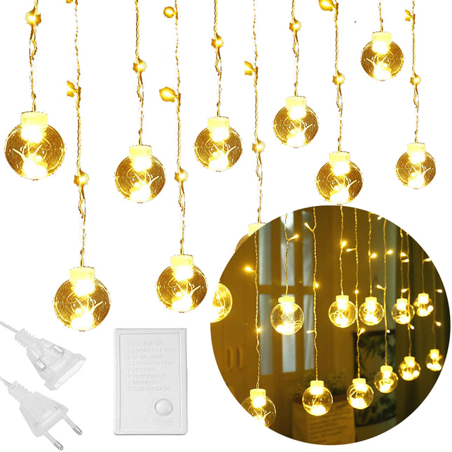 Lichtgordijn | IJspegel Verlichting | Bol Verlichting |Figuren | 108 LED | 4.5 M |Warm Wit