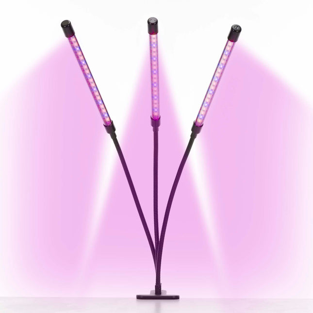 Kweeklamp - Led Voor Planten - Groeilamp - Grow Light - Bloeilamp - Plantenverlichting -  3 Panelen - Met TImer - 60 Led - USB