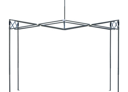 Partytent - 300x300xcm - Hoogte Verstelbaar - PVC - Polyester - Harmonica- Frame -Donkergrijs