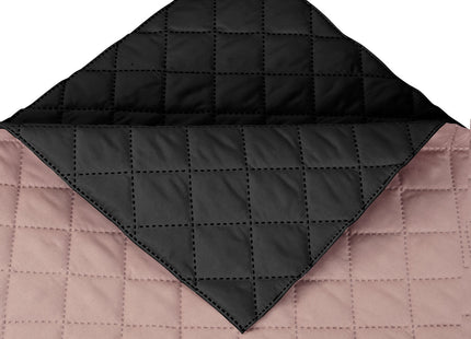 Sprei - Roze - Zwart - Dubbelzijdig - Gewatteerd - 160 x 200 Cm