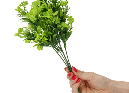 Kunstplant - Kunstbladeren- Sierboeket - Takken - Groen - Twijg - 33 cm