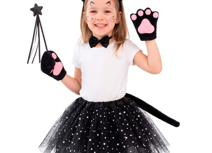 Kattenkostuum voor meisjes - Halloween -  7-delig - verkleedkostuum - kittenkostuum