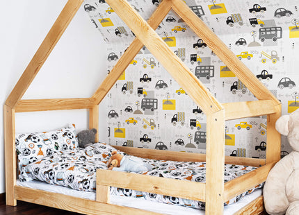 Kinderbed - Bed - Veiligheid - Uitvalbescherming - Hout - Lichtbruin - 160 x 80cm