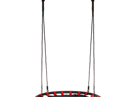 Nestschommel | Kinderschommel | Ø110 CM | Max 100 KG | Zwart/Rood