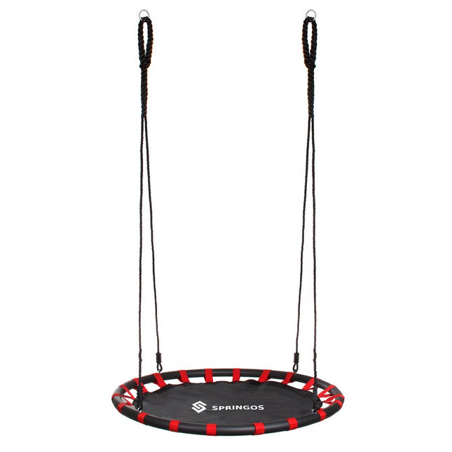 Nestschommel | Kinderschommel | Ø110 CM | Max 100 KG | Zwart/Rood