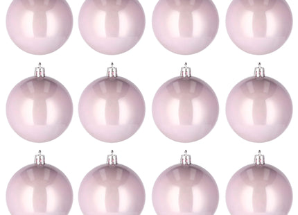 Kerstballen | 12 Stuks | 6 cm | Parelroze