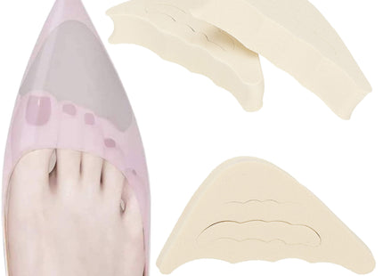 Voorvoetkussen - Schoenvuller - Inlegzool -Pijnverlichting -  Pads - Filler - Hakken - Crème - 2 Stuks