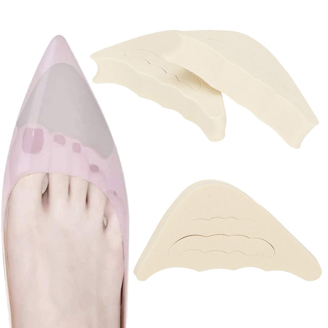 Voorvoetkussen - Schoenvuller - Inlegzool -Pijnverlichting -  Pads - Filler - Hakken - Crème - 2 Stuks