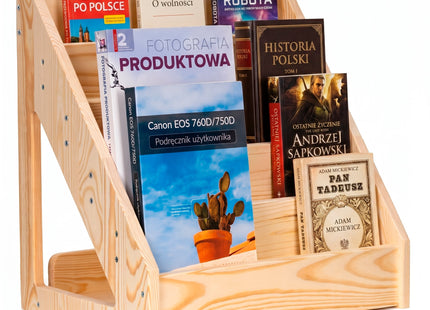 Boekenkast Kind - Hout - Linnen - 30 x 41,5 x 42,5 CM - 5 Etages - 30 Kg