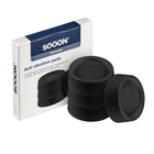 SQOON® Trillingsdempers – 4 stuks | Voor onder je wasmachine of droger | ZWART