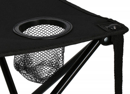 Campingtafel Inklapbaar | Inclusief Draagtas | Polyester | Zwart