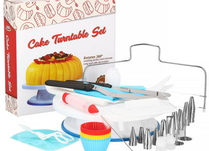 Taart Decoratie Set | Draaiend Taartplateau | 106-Delig