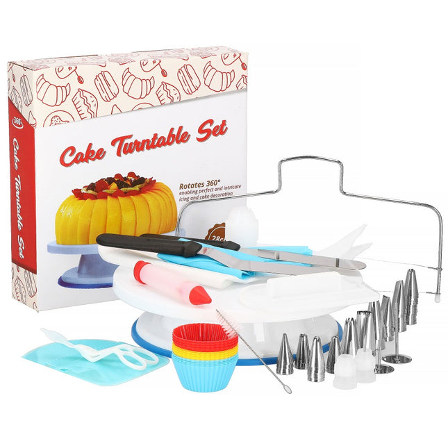 Taart Decoratie Set | Draaiend Taartplateau | 106-Delig