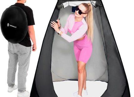 Pop-Up Tent - 1 persoons - Omkleedtent - Festival - Strand - 120 x 120 x 190 - Zwart