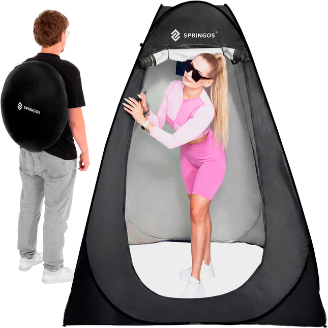 Pop-Up Tent - 1 persoons - Omkleedtent - Festival - Strand - 120 x 120 x 190 - Zwart