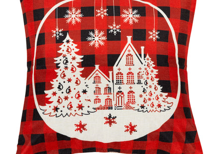 Sierkussenhoes | Kussenhoes | Kussensloop | Woonaccessoires | 40 x 40 cm | 4 Stuks | Kerstpatronen