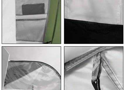 Tunneltent |Kampeertent | Tent | Waterdicht | 4 Persoons | 2 Slaapkamers | Groen | 460 x 200 x 245 cm