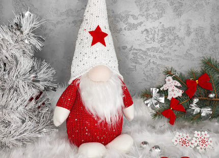 Kerstkabouter - Gnome -  Kerstdwerg - Kerstversiering - 28 cm