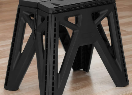 Vouwkruk - Inklapbaar - Platform - Multifunctioneel - Tot 150 Kg - 33,5 Cm - Zwart